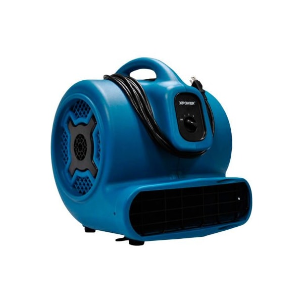 Xpower Manufacure XPOWER Stackable Air Mover With 25'L Power Cord, ABS Plastic, 3 Speed, 1 HP, 3600 CFM X-830